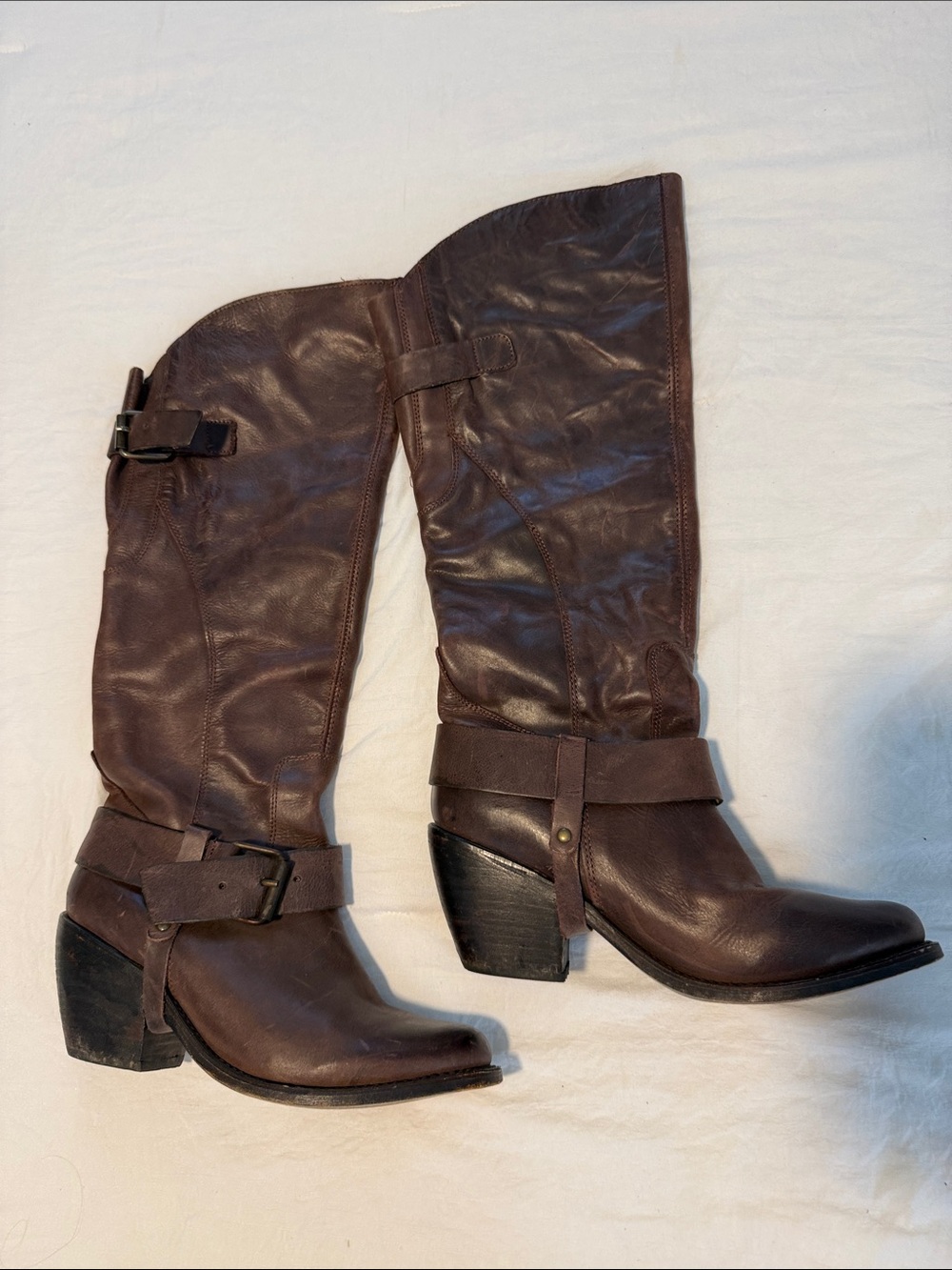 Dolce Vita Tall Brown Leather Riding Boots Size 9.5